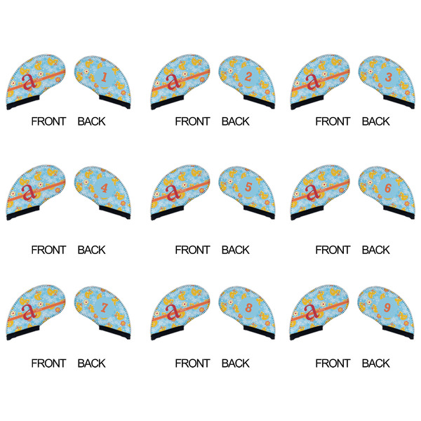 Rubber Duckies & Flowers Golf Club Covers - APPROVAL (set of 9)