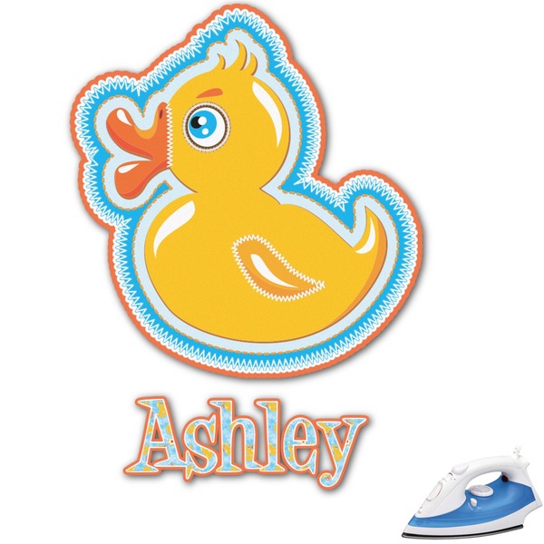 Custom Rubber Duckies & Flowers Graphic Iron On Transfer - Up to 4.5"x4.5" (Personalized)
