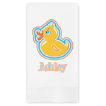 Rubber Duckies & Flowers Guest Paper Towels - Full Color (Personalized)