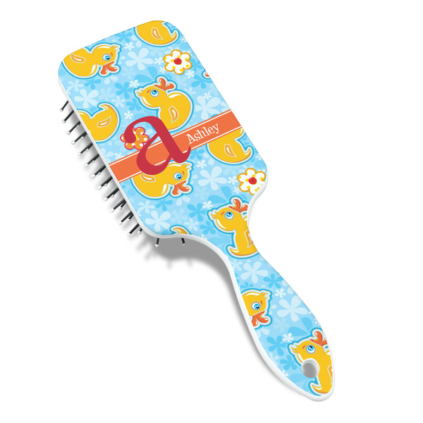 Rubber Duckies & Flowers Hair Brush - Angle View