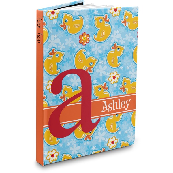 Custom Rubber Duckies & Flowers Hardbound Journal (Personalized)