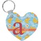 Rubber Duckies & Flowers Heart Keychain (Personalized)