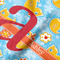 Rubber Duckies & Flowers Hooded Baby Towel- Detail Close Up
