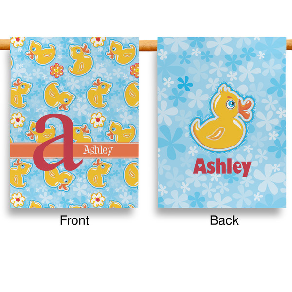 Rubber Duckies & Flowers House Flags - Double Sided - APPROVAL