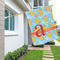 Rubber Duckies & Flowers House Flags - Double Sided - LIFESTYLE