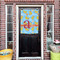Rubber Duckies & Flowers House Flags - Double Sided - (Over the door) LIFESTYLE