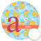 Rubber Duckies & Flowers Printed Cookie Topper - 3.25" (Personalized)