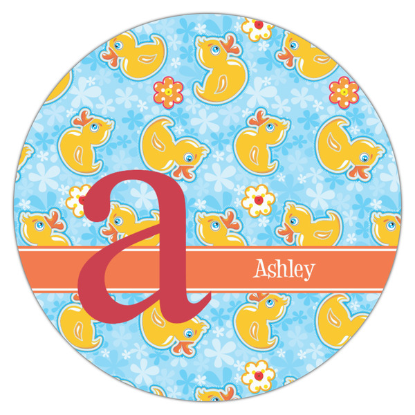 Rubber Duckies & Flowers Icing Circle - Medium - Single