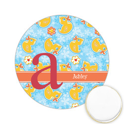 Rubber Duckies & Flowers Printed Cookie Topper - 2.15" (Personalized)
