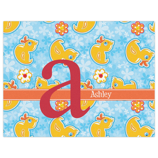 Rubber Duckies & Flowers Indoor / Outdoor Rug - 6'x8' - Front Flat