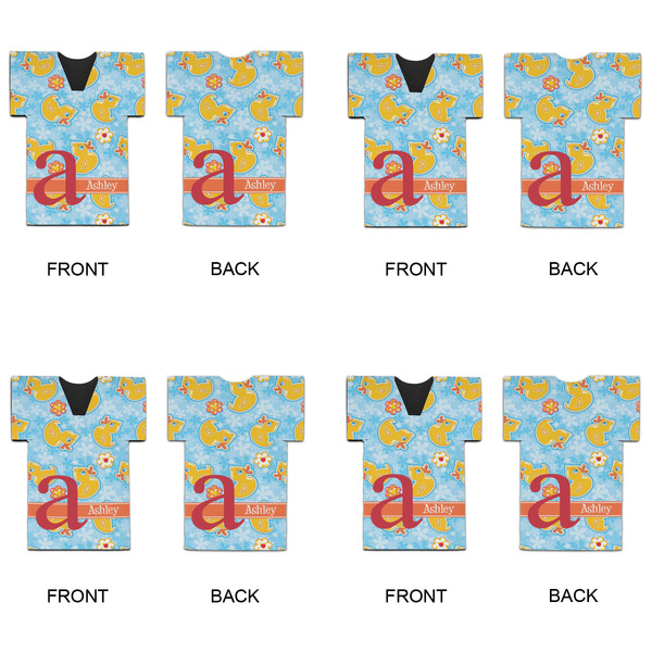 Rubber Duckies & Flowers Jersey Bottle Cooler - Set of 4 - APPROVAL