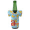 Rubber Duckies & Flowers Jersey Bottle Cooler - Set of 4 - FRONT (on bottle)