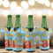 Rubber Duckies & Flowers Jersey Bottle Cooler - Set of 4 - LIFESTYLE