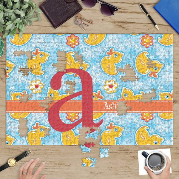 Rubber Duckies & Flowers Jigsaw Puzzle 1014 Piece - In Context