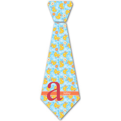 Rubber Duckies & Flowers Iron On Tie - 4 Sizes w/ Name and Initial