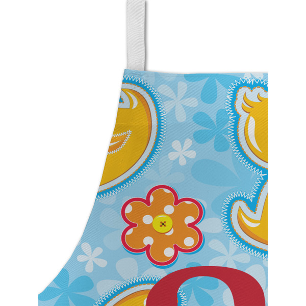 Rubber Duckies & Flowers Kid's Aprons - Detail