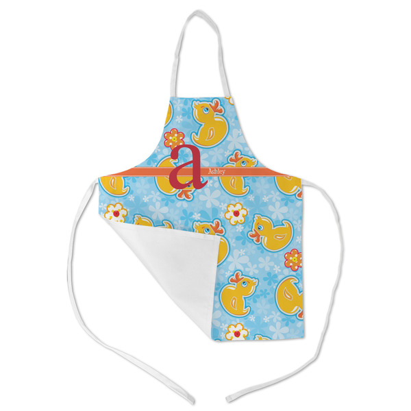 Rubber Duckies & Flowers Kid's Aprons - Medium - Main (med/lrg)