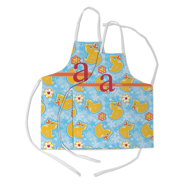 Rubber Duckies & Flowers Kid's Aprons - Parent - Main