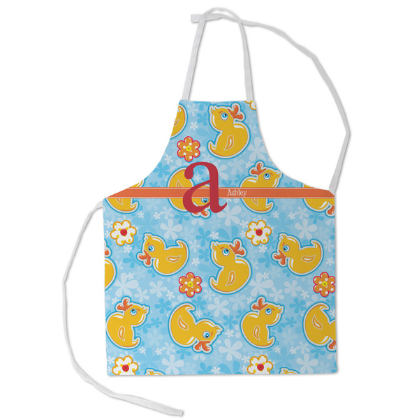 Custom Rubber Duckies & Flowers Kid's Apron - Small (Personalized)