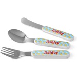 Rubber Duckies & Flowers Kid's Flatware (Personalized)