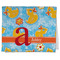 Rubber Duckies & Flowers Kitchen Towel - Poly Cotton - Folded Half
