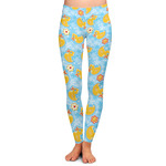 Rubber Duckies & Flowers Ladies Leggings - 2X-Large