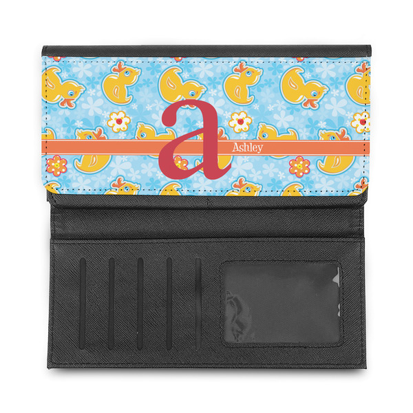 Rubber Duckies & Flowers Ladies Wallet - Half Way Open