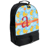 Rubber Duckies & Flowers Backpacks - Black (Personalized)