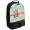 Rubber Duckies & Flowers Large Backpack - Black - Angled View
