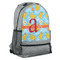 Rubber Duckies & Flowers Large Backpack - Gray - Angled View