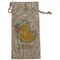 Rubber Duckies & Flowers Large Burlap Gift Bags - Front