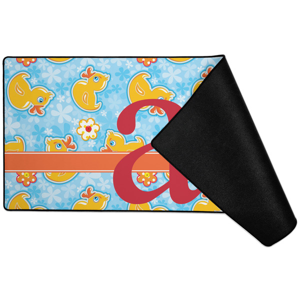 Rubber Duckies & Flowers Large Gaming Mats - FRONT W/ FOLD