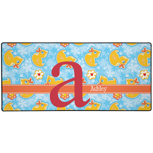 Custom Rubber Duckies & Flowers Gaming Mouse Pad (Personalized)
