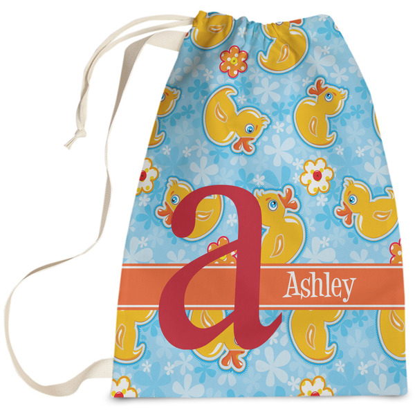 Custom Rubber Duckies & Flowers Laundry Bag (Personalized)