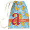 Rubber Duckies & Flowers Large Laundry Bag - Front View
