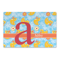 Rubber Duckies & Flowers Large Rectangle Car Magnet (Personalized)
