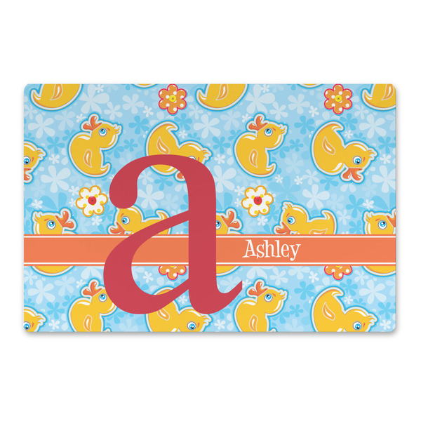 Custom Rubber Duckies & Flowers Large Rectangle Car Magnet (Personalized)