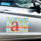 Rubber Duckies & Flowers Large Rectangle Car Magnets- In Context