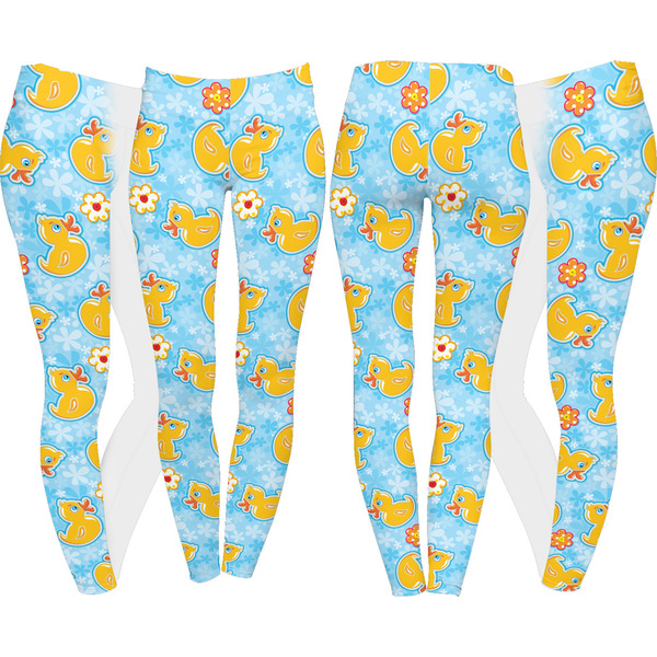 Rubber Duckies & Flowers Leggings Turn Around - Apvl