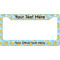 Rubber Duckies & Flowers License Plate Frame Wide
