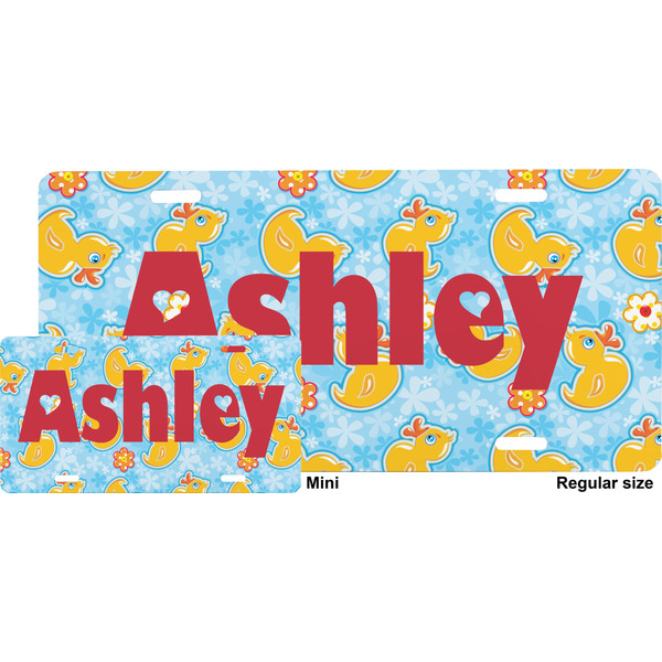 Rubber Duckies & Flowers License Plate (Sizes)