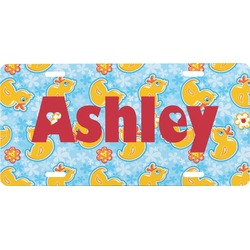 Rubber Duckies & Flowers Front License Plate (Personalized)