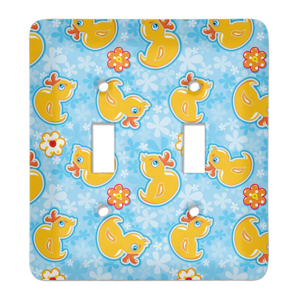 Custom Rubber Duckies & Flowers Light Switch Cover (2 Toggle Plate)