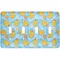 Rubber Duckies & Flowers Light Switch Cover (4 Toggle Plate)