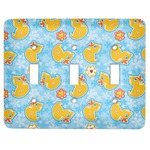 Rubber Duckies & Flowers Light Switch Cover (3 Toggle Plate)