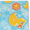 Rubber Duckies & Flowers Linen Placemat - DETAIL