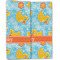 Rubber Duckies & Flowers Linen Placemat - Folded Half (double sided)