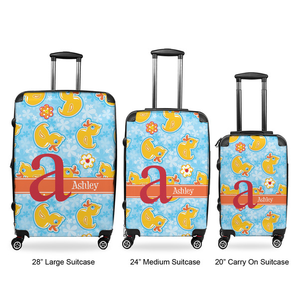 Rubber Duckies & Flowers Luggage Bags all sizes - With Handle