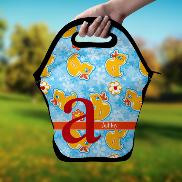 Rubber Duckies & Flowers Lunch Bag - Hand