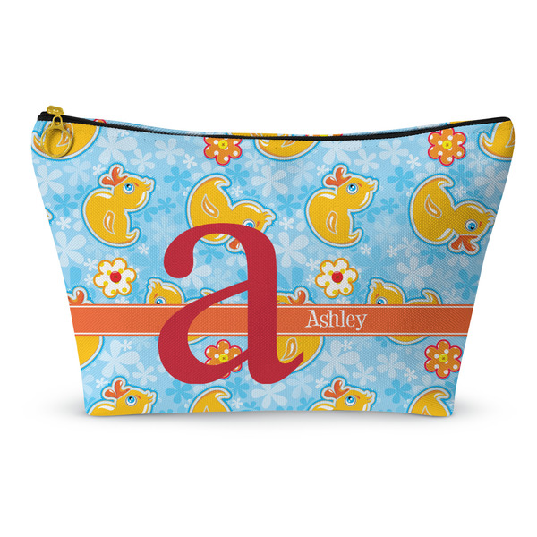 Custom Rubber Duckies & Flowers Makeup Bag - Small - 8.5"x4.5" (Personalized)